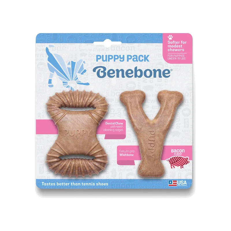 Benebone Puppy Pack Chews Wishbone & Dental Bacon (2 pack)