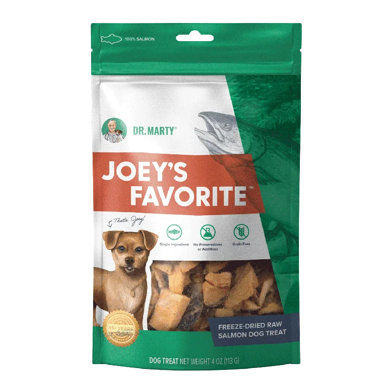 Dr. Marty Joey’s Favorite 100% Freeze-Dried Raw Salmon Dog Treats (4-oz)