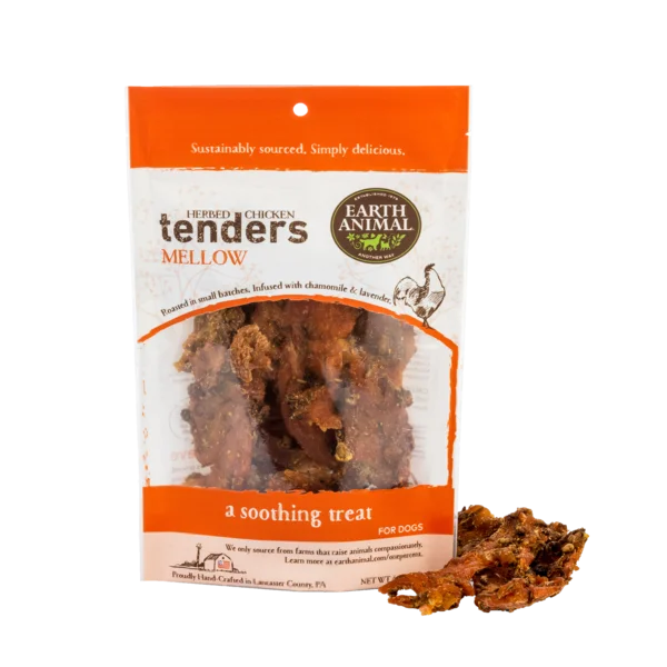 Earth Animal Mellow Chicken Tender Treats For Dogs; 4- Oz Bag