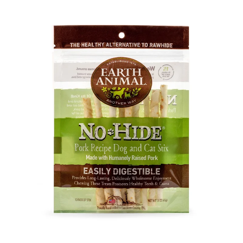 Earth Animal No-Hide Stix Pork Recipe Chews (10pk)