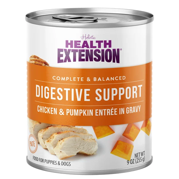 Health Extension Digestive Support, Chicken & Pumpkin Entree in Gravy Dog Food (9 oz)