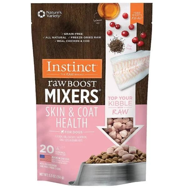 Instinct Raw Boost Mixers Skin & Coat Health Dog Food Topper