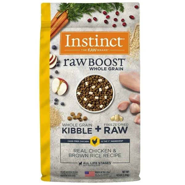 Instinct Raw Boost Whole Grain Real Chicken & Brown Rice Recipe Dry Dog Food, 4.5lb