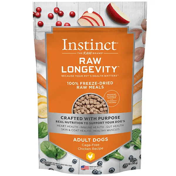 Instinct Raw Longevity Chicken Recipe 100% Freeze Dried Dog Food