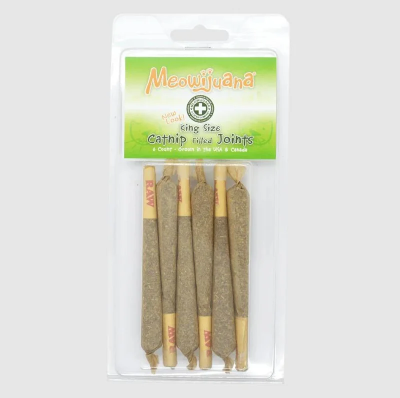 Meowijuana King Size Catnip Filled Joints - 6 Pack