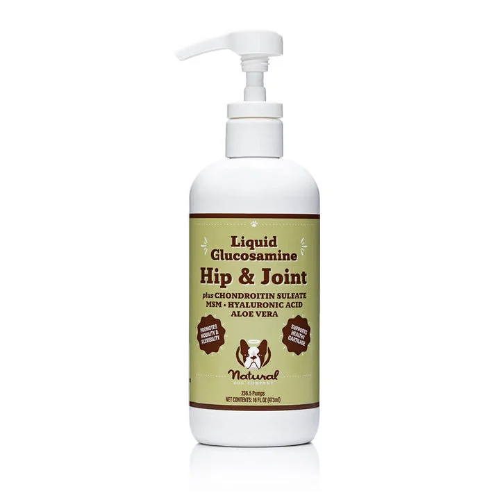 Natural Dog Company Liquid Glucosamine Hip & Joint Oil for Dogs (16 oz)