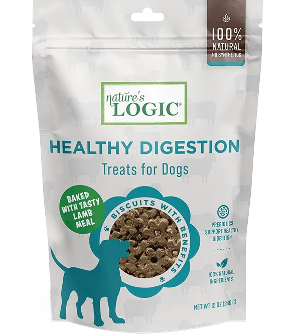 Nature's Logic Healthy Digestion Biscuits With Benefits Treats For Dogs (12 oz)