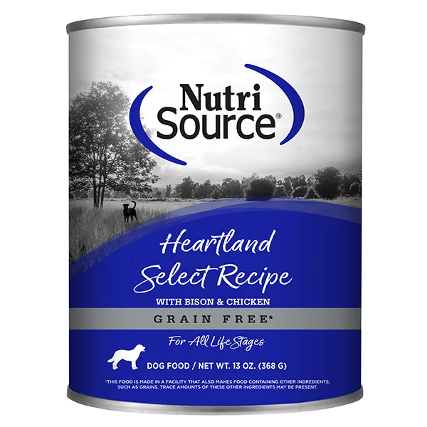 NutriSource Dog GF Heartland Select Canned Dog Food 368g