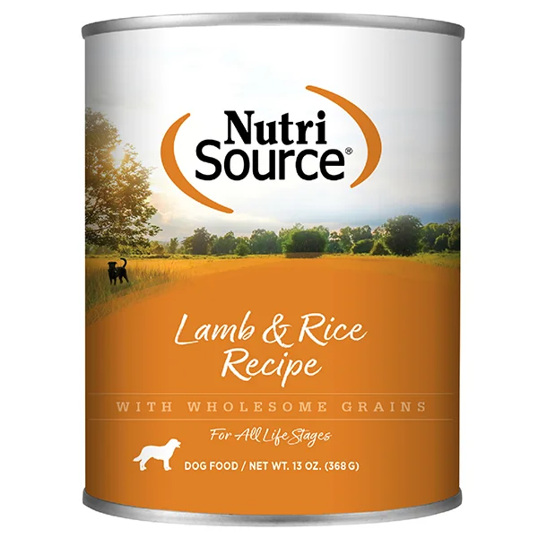 NutriSource Dog Lamb & Rice Canned Dog Food 368g