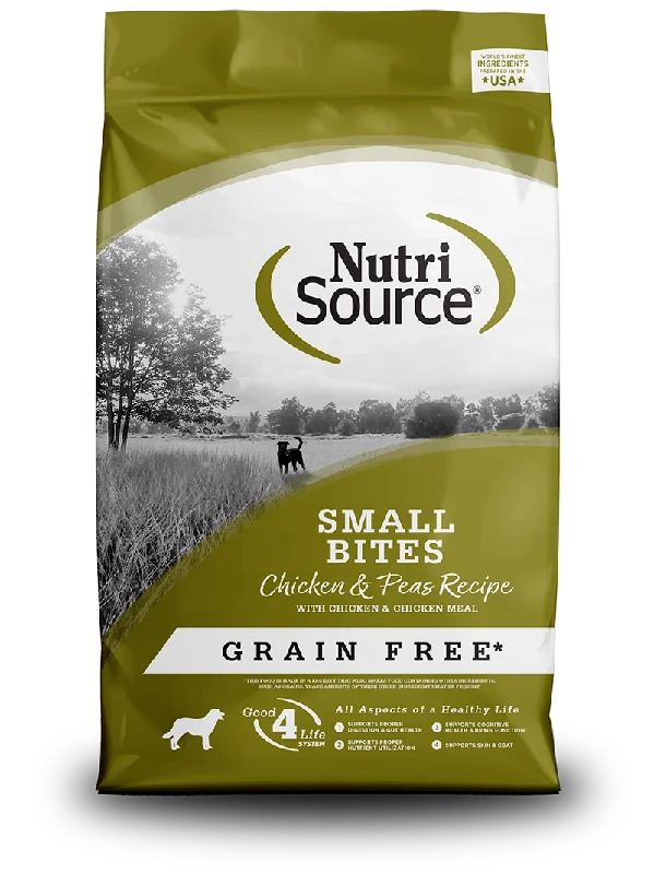 NutriSource® Grain Free Small Bites Chicken & Peas Recipe Dry Dog Food