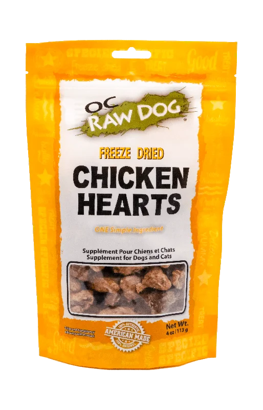 OC Raw Dog Freeze Dried Whole Chicken Heart Treat for Dogs