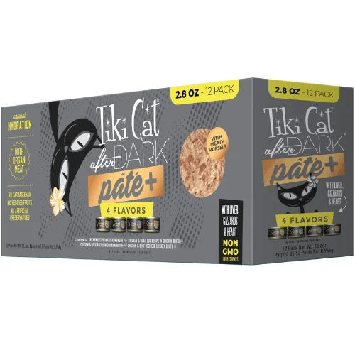 Canned Cat Food - AFTER DARK PATE+, Variety Pack - 2.8 oz can, case of 12