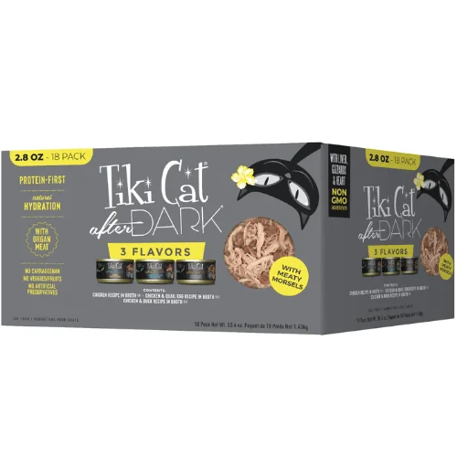 Canned Cat Food - AFTER DARK - Variety Pack - 2.8 oz can, case of 18