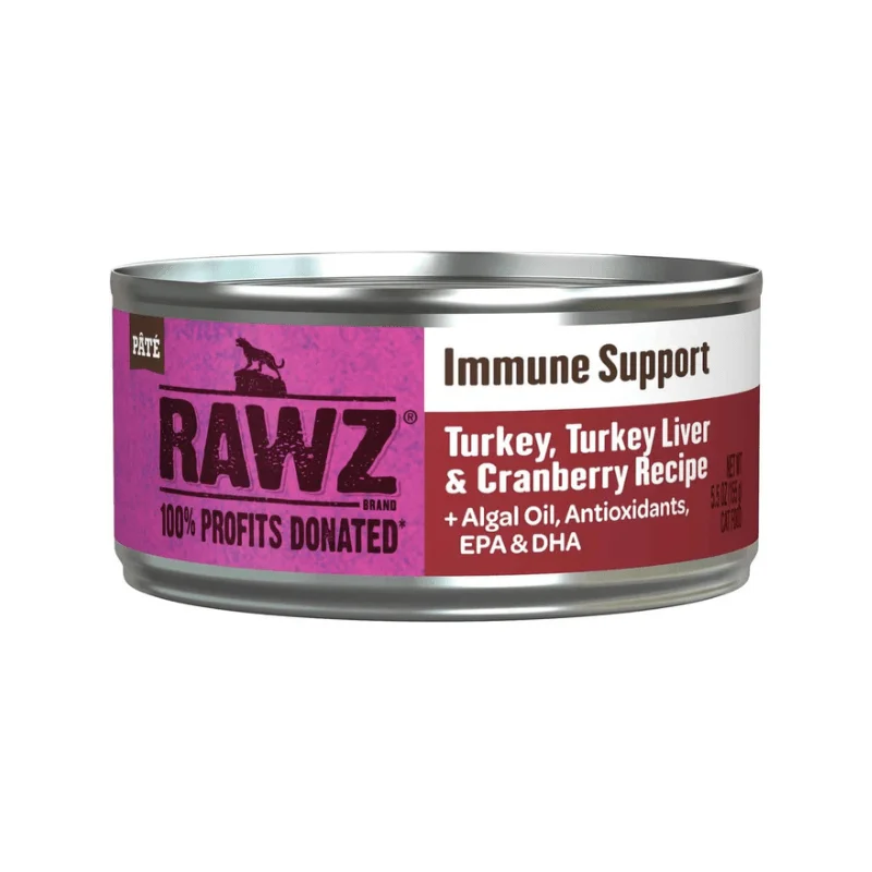 Canned Cat Food - Immune Support - Turkey, Turkey Liver & Cranberry Recipe Pâté - 5.5 oz