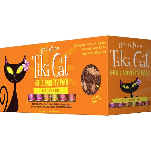 Canned Cat Food - King Kamehameha GRILL - Variety Pack - 2.8 oz can, case of 12