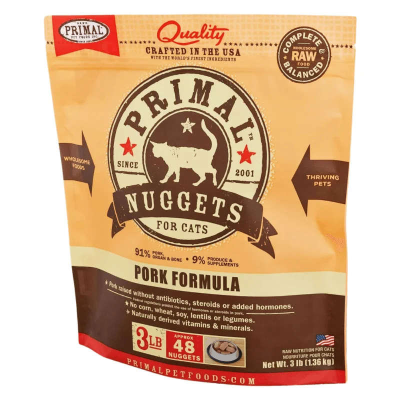 Cat Frozen Raw - Pork Nuggets - 3 lb