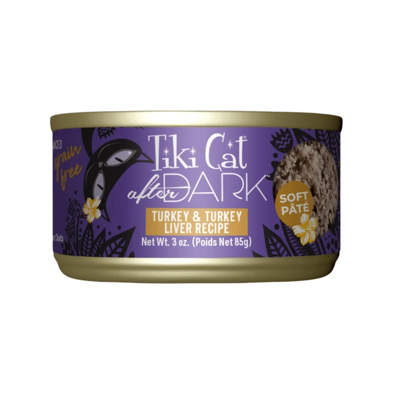 Canned Cat Food - AFTER DARK PATÉ - Turkey & Turkey Liver Recipe - 3 oz