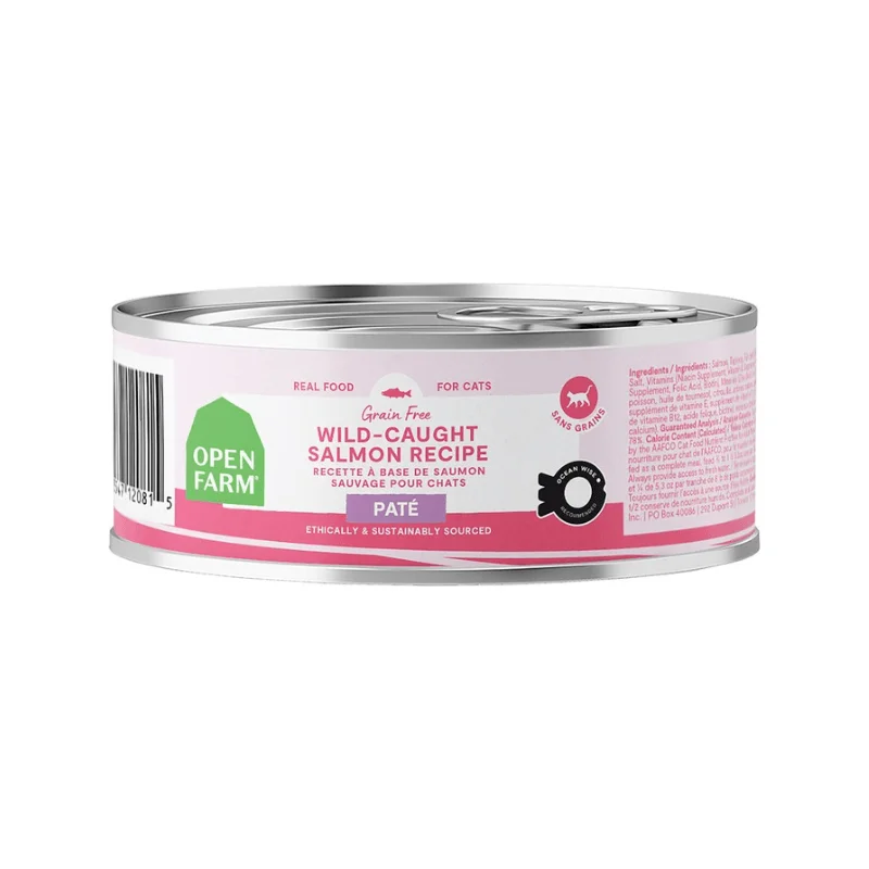 Canned Cat Food, Grain Free Wild-Caught Salmon Pâté