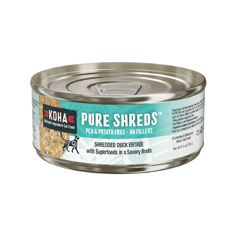 Canned Cat Food - PURE SHREDS - Shredded Duck Entrée - 5.5 oz