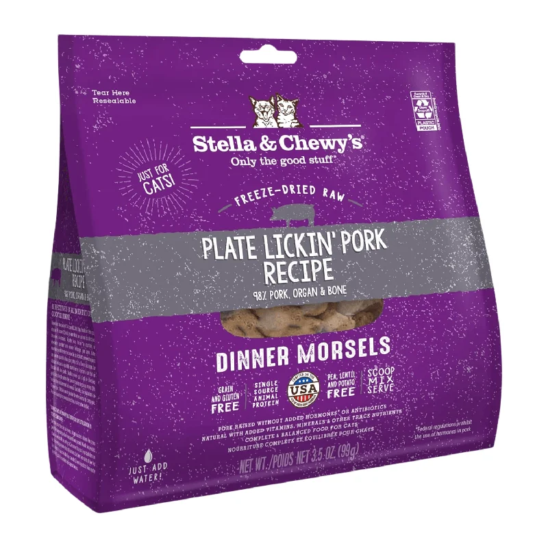 Freeze Dried Cat Food - Plate Lickin' Pork Recipe - Dinner Morsels