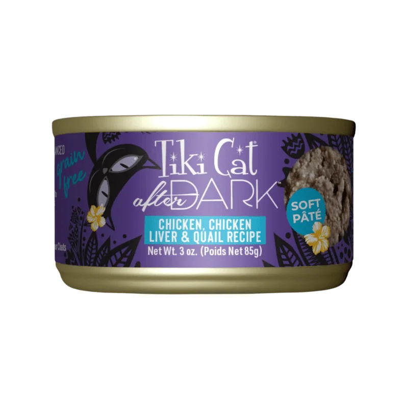 Canned Cat Food - AFTER DARK PATÉ - Chicken, Chicken Liver & Quail Recipe - 3 oz