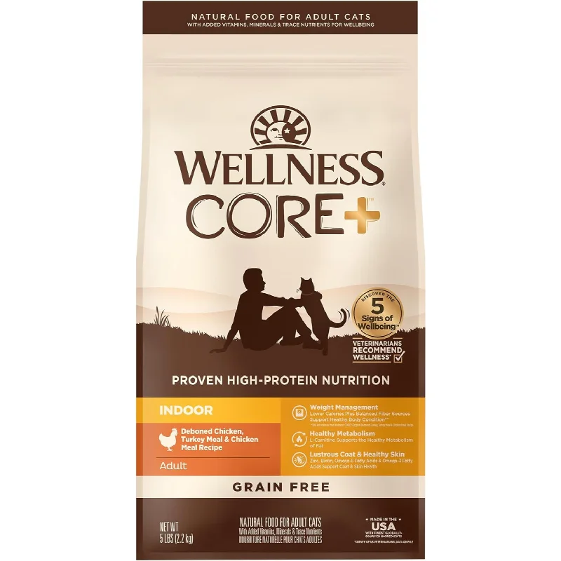 Dry Cat Food - CORE+, Grain Free Chicken & Turkey - INDOOR Adult