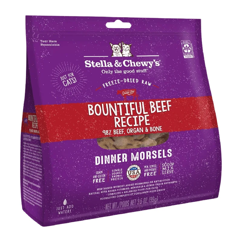 Freeze Dried Cat Food - Bountiful Beef Recipe - Dinner Morsels