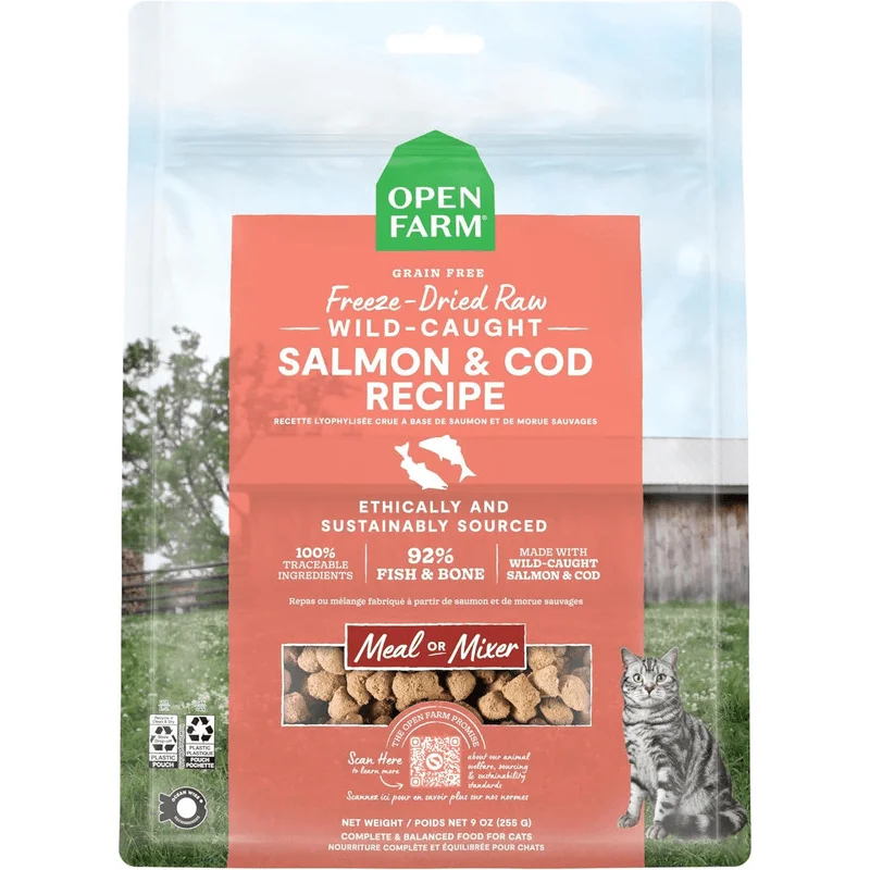 Freeze Dried Cat Food, Wild-Caught Salmon & Cod Recipe Dinner Morsels