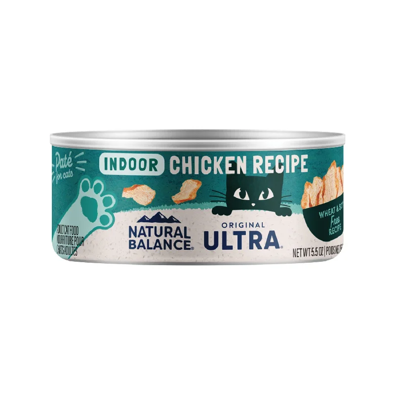 Canned Cat Food - ORIGINAL ULTRA - Indoor Chicken Recipe Paté - 5.5 oz