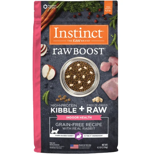 Dry Cat Food - RAW BOOST - Real Rabbit Recipe Indoor Health - 4.5 lb