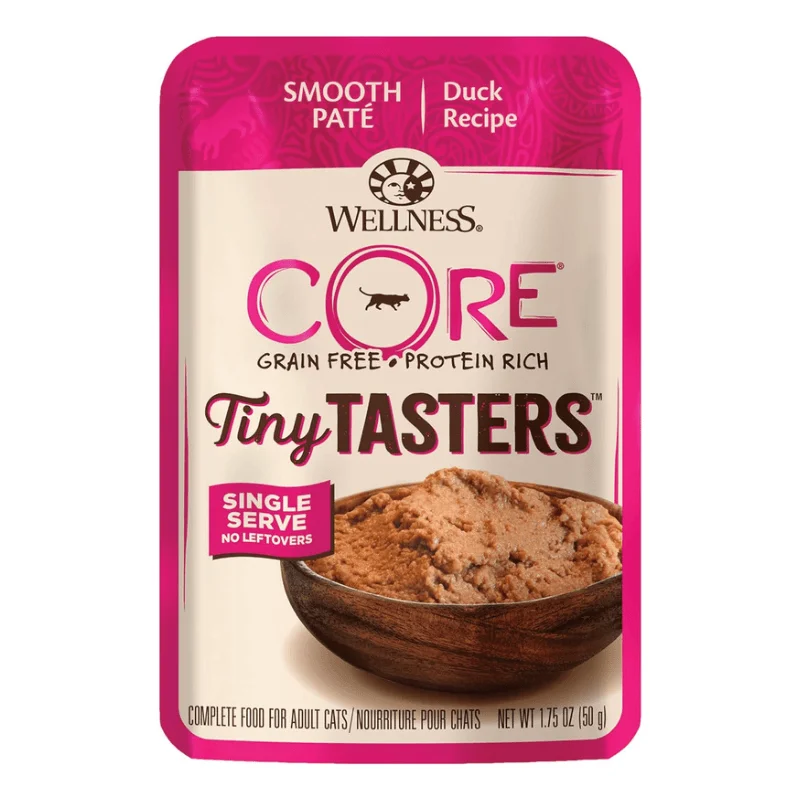 Wet Cat Food - CORE Tiny Tasters - Smooth Paté - Duck Recipe - 1.75 oz pouch