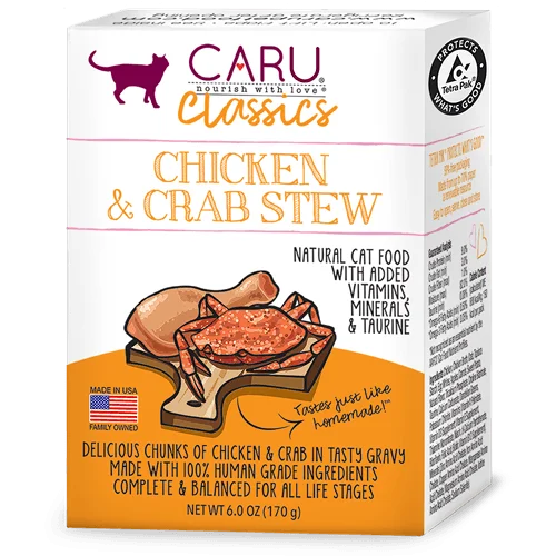 Wet Cat Food - Classic Stew - Chicken and Crab - 6 oz