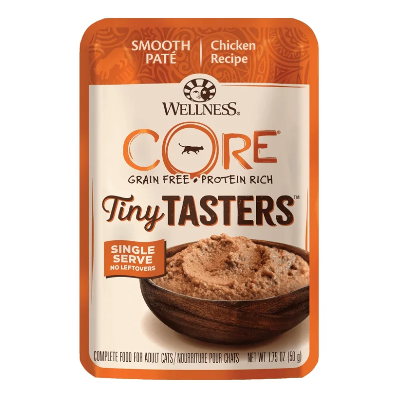 Wet Cat Food - CORE Tiny Tasters - Smooth Paté - Chicken Recipe - 1.75 oz pouch