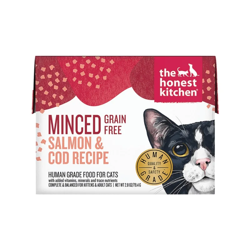 Wet Cat Food - MINCED - Grain Free Salmon & Cod Recipe