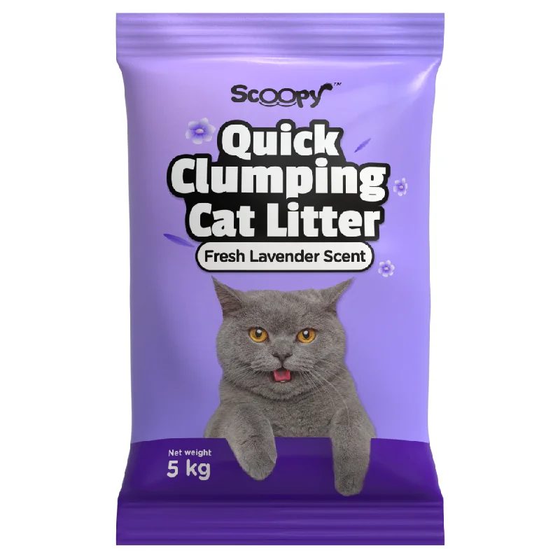 Scoopy Quick Clumping Lavender Scented Cat Litter|100% Natural