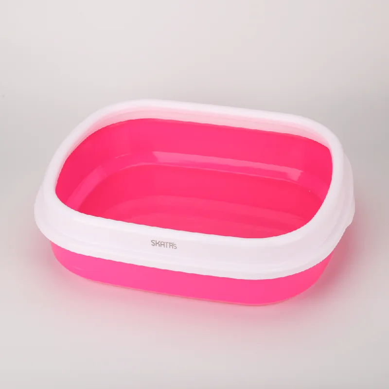 Skatrs Litter Tray for Cats (Pink)