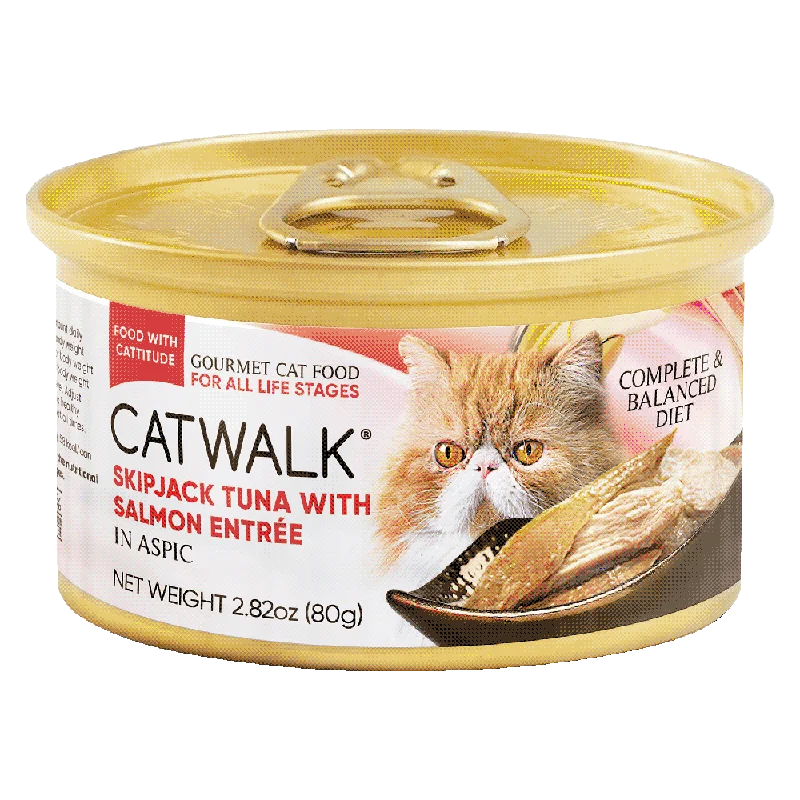 Catwalk Cat Skipjack Tuna with Salmon Entree in Aspic 80g