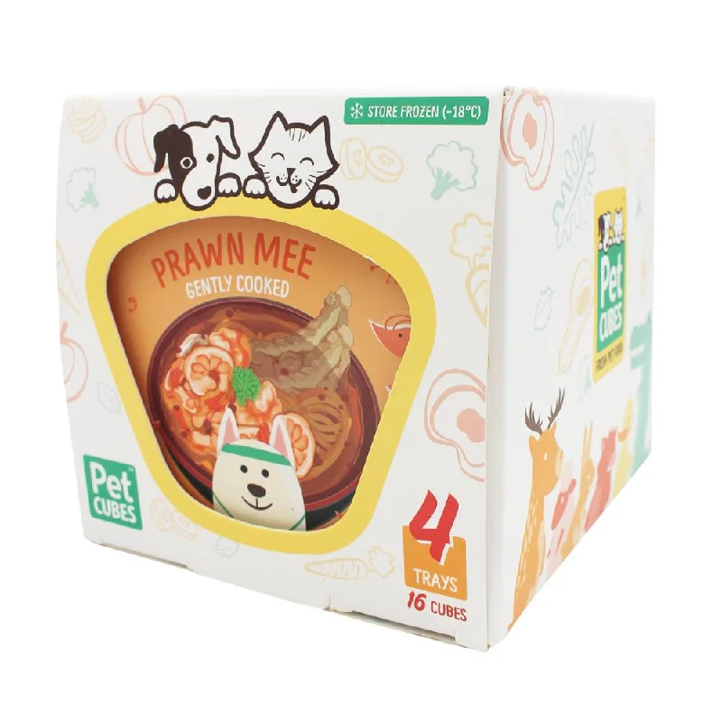 *FROZEN* Petcubes Dog Gently Cooked Prawn Mee 1.28kg (4 x 320g)