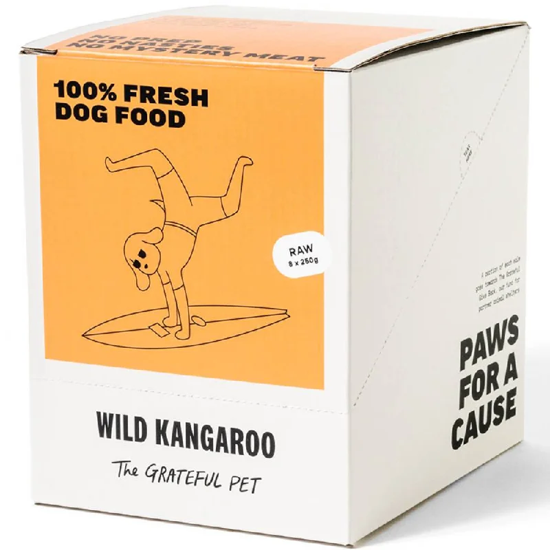 *FROZEN* The Grateful Pet Dog Raw Wild Kangaroo 2kg (250g x 8)