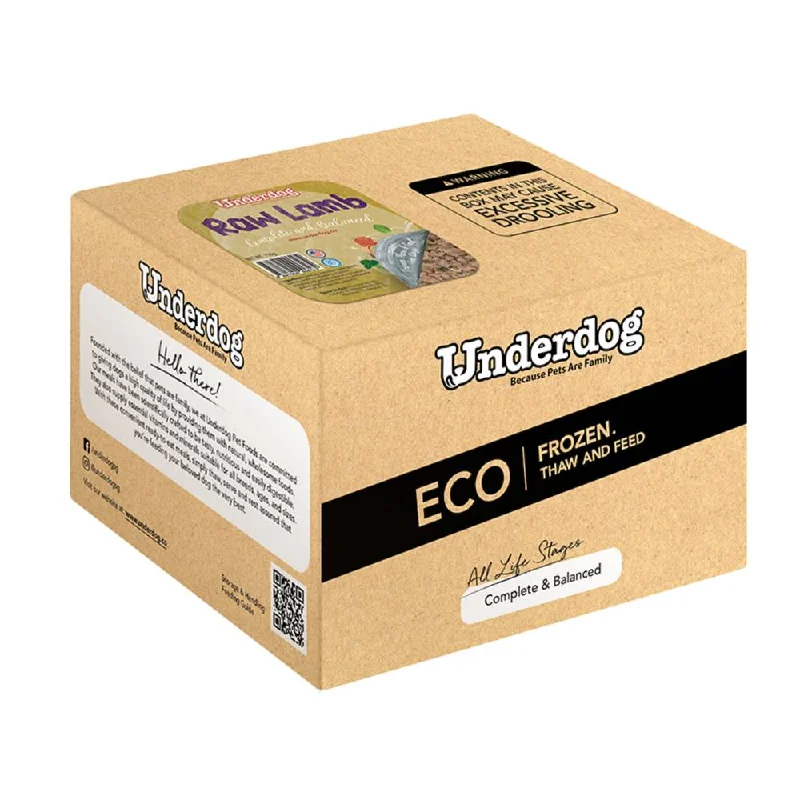 *FROZEN* Underdog Dog Raw Lamb Complete and Balanced 3kg (150g x 20)