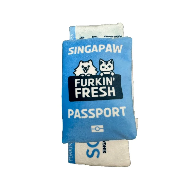 Furkin' Fresh Dog Toy Singapaw Passport