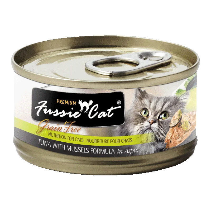 Fussie Cat Black Label Tuna with Mussel in Aspic 80g