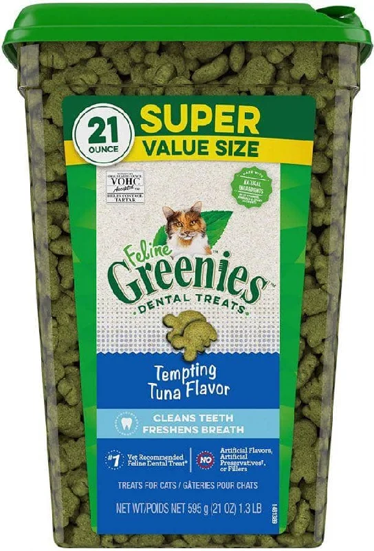 Greenies Feline Dental Treats Tempting Tuna Flavor - 21 oz