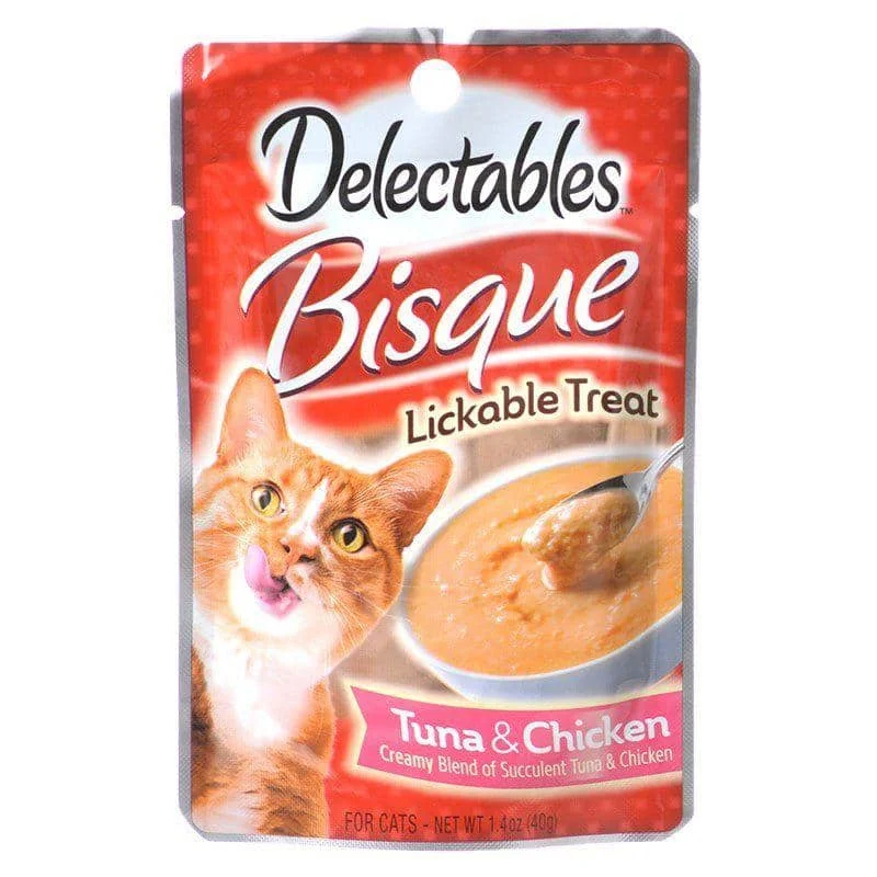 Hartz Delectables Bisque Lickable Cat Treats - Tuna & Chicken - 1.4 oz