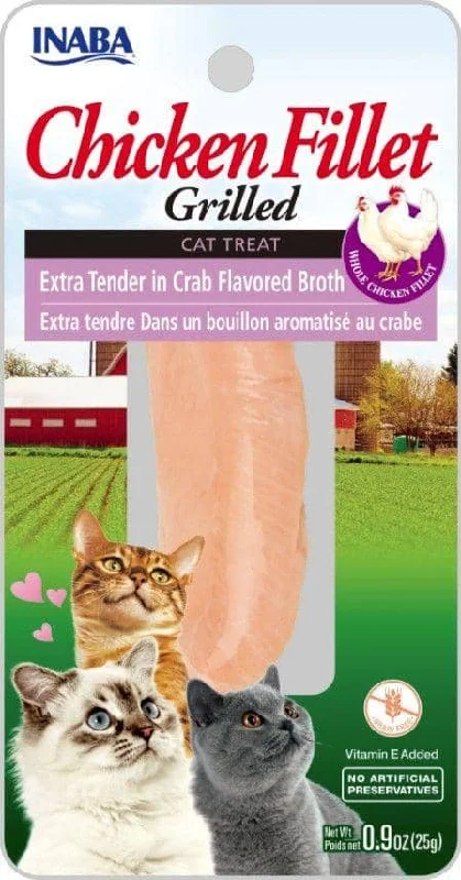 Inaba Chicken Fillet Grilled Cat Treat Extra Tender in Crab Flavored Broth - 0.9 oz