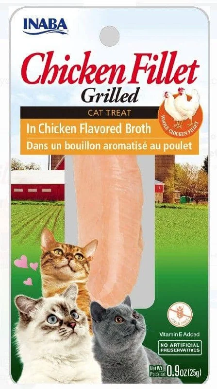 Inaba Chicken Fillet Grilled Cat Treat in Chicken Flavored Broth - 0.9 oz