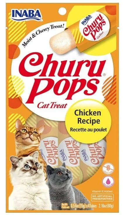 Inaba Churu Pops Chicken Recipe Cat Treat - 4 count