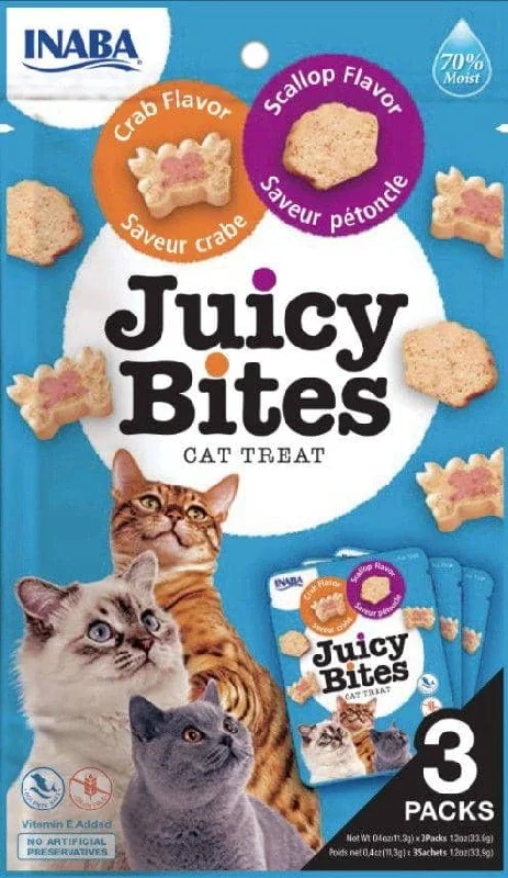 Inaba Juicy Bites Cat Treat Scallop and Crab Flavor - 3 count