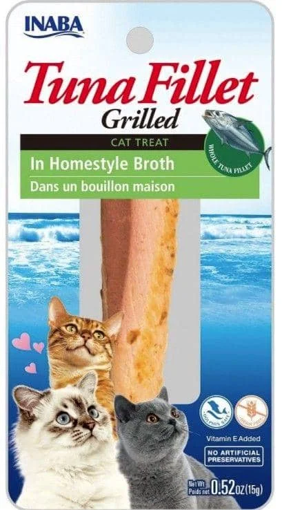 Inaba Tuna Fillet Grilled Cat Treat in Homestyle Broth - 0.52 oz