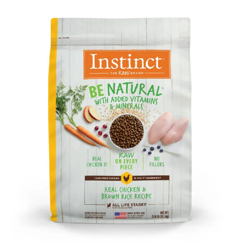 Instinct The Raw Brand Dog Be Natural Real Chicken & Brown Rice Recipe 25lb